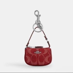 Coach Mini Nolita Bag Charm In Signature Denim NWT